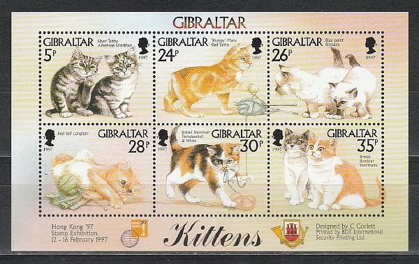 Кошки, Гибралтар 1997, блок